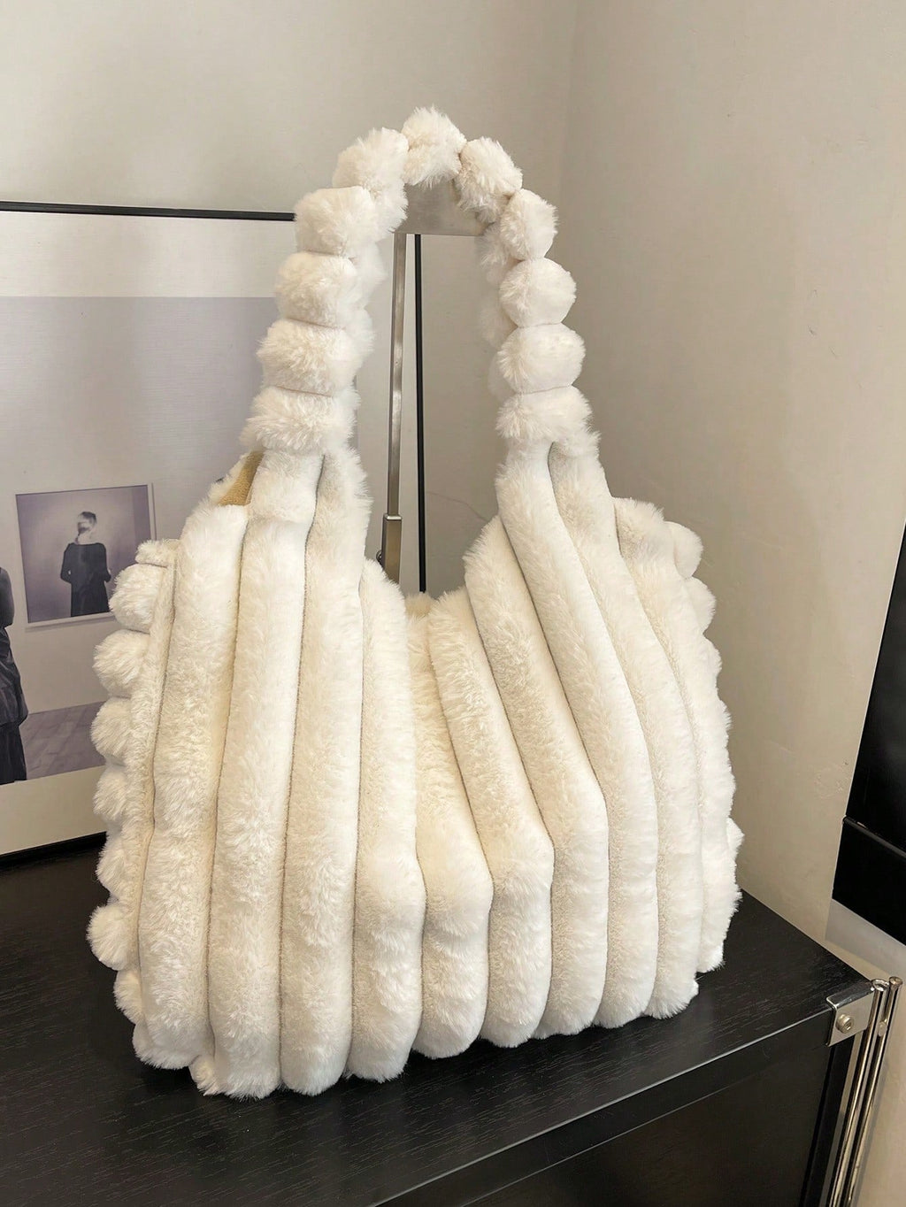 Sac fourre-tout en fourrure Blanc