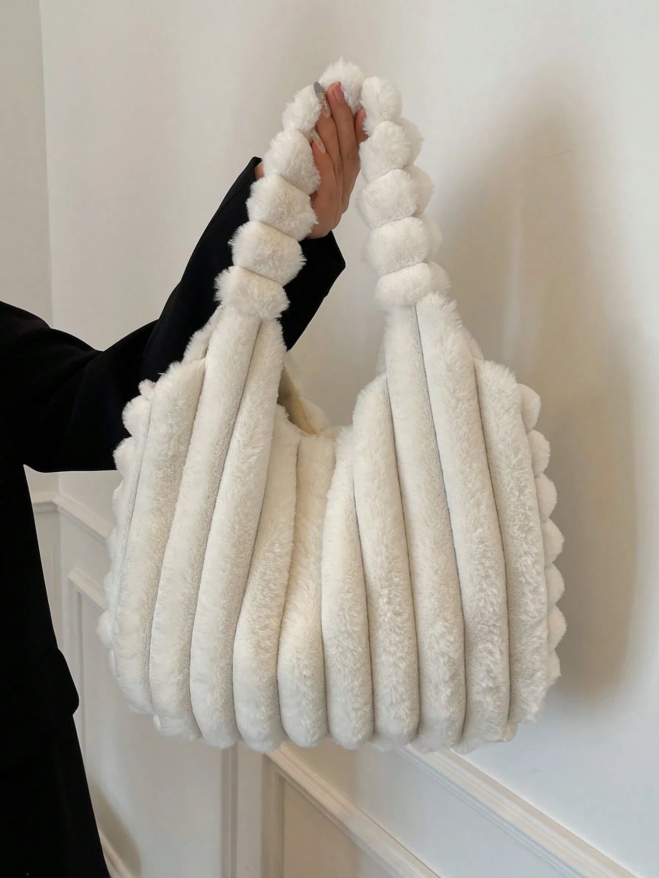 Sac fourre-tout en fourrure Blanc