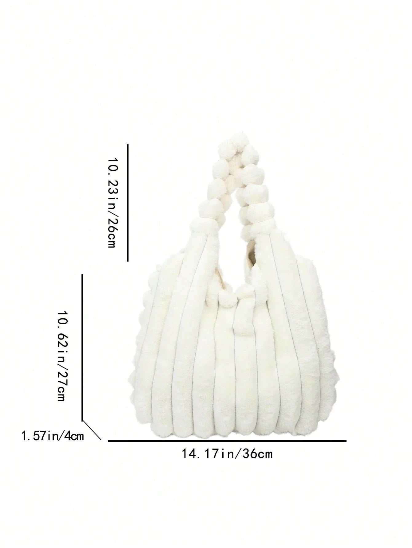 Sac fourre-tout en fourrure Blanc