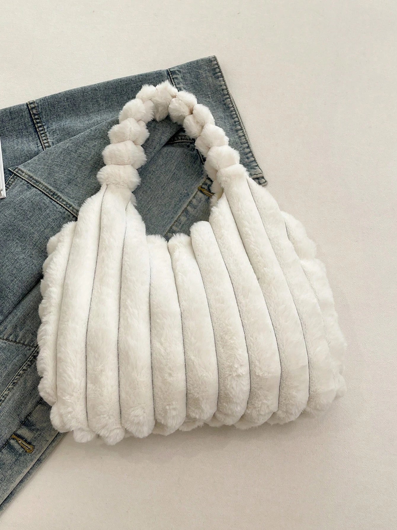 Sac fourre-tout en fourrure Blanc