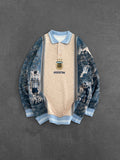 Sweat Polo Argentine — Bleu ciel & Crème — photo 1