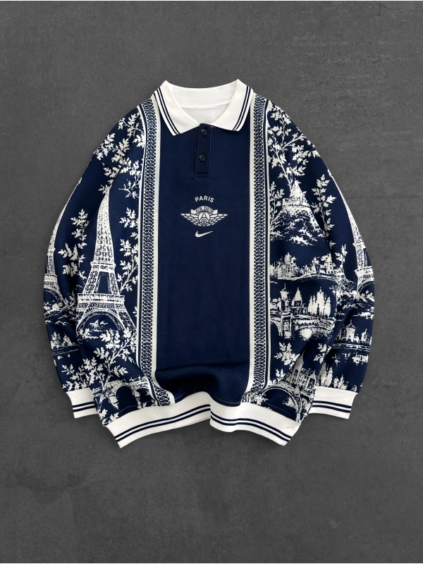 Sweat Polo Paris — Bleu marine — photo 1