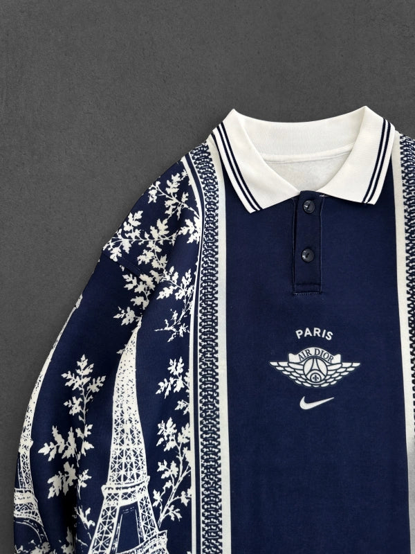 Sweat Polo Paris — Bleu marine — photo 3