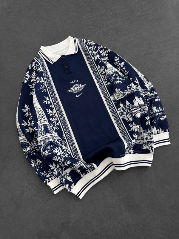 Sweat Polo Paris — Bleu marine — photo 2