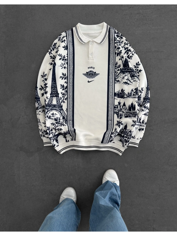 Sweat Polo Paris — Blanc — photo 4